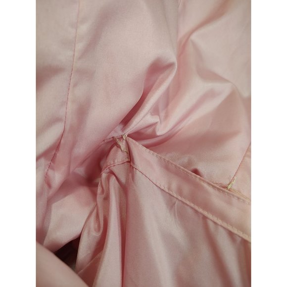 Vintage Pink BarbieCore Drop Waist Rose Taft Couture Gown by Elizabeth Arden - Picture 11 of 16